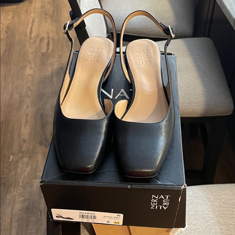Naturalizer Black Slingback Heels